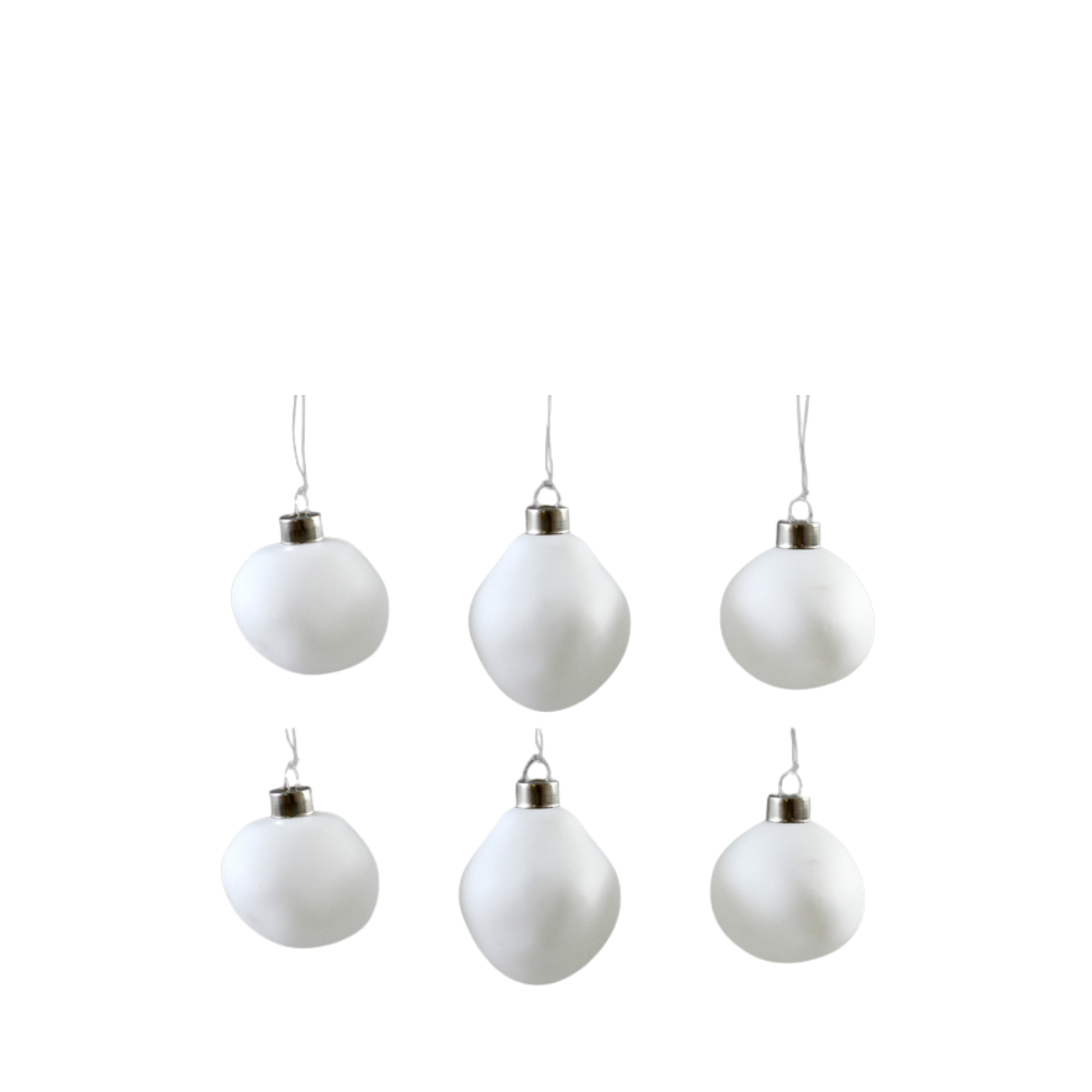 Organiske julekugler i sæt á 6 stk.